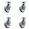 Service Caster 8 Inch Kingpinless Semi Steel Wheel Swivel Top Plate Caster SCC, 4PK SCC-KP30S820-SSR-4 - alternate 1